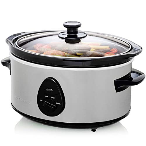 OVENTE Electric Slow Cooker with 3.7 Qt Ceramic Pot