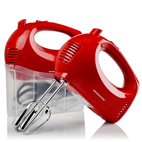 OVENTE Portable Hand Mixer with Snap Storage Case