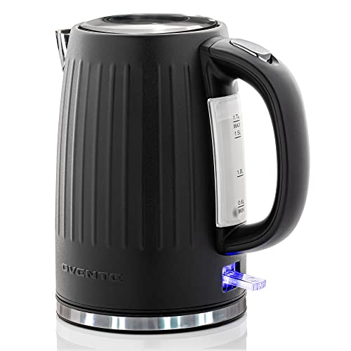 OVENTE Stainless Steel Electric Kettle Hot Water Boiler 1.7 Liters