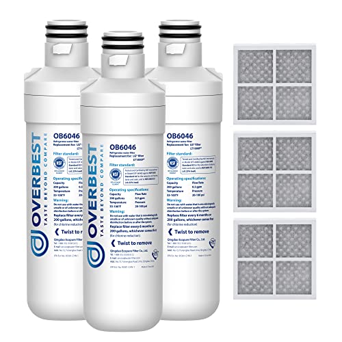 Overbest Refrigerator Water and Air Filter Combo