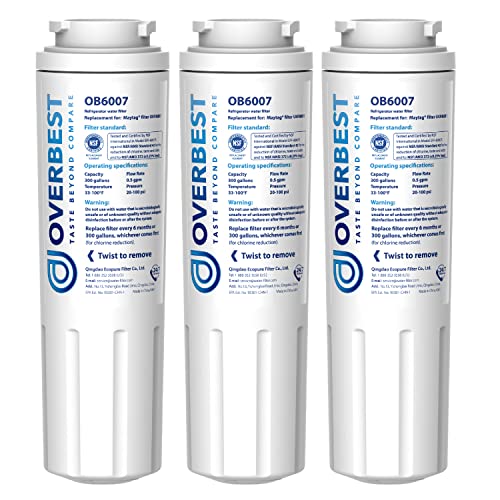 Overbest UKF8001 Replacement Water Filter Pack of 3