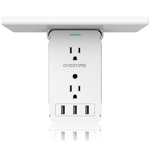 Overtime Multi Plug Outlet & USB Charging Station - White