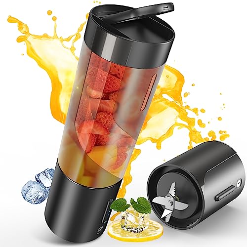  Portable Blender, BOSICTE Personal Size Blender for Shakes and  Smoothies with 6 Blades, 20 Oz Mini Blender Cup with Travel Lid and USB  Rechargeable for Office, Gym, Kitchen (Black): Home 