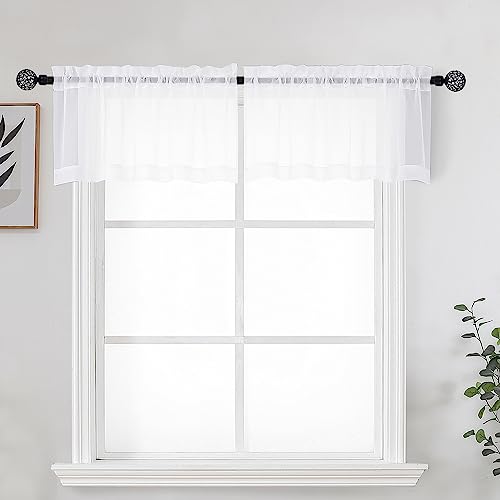 OWENIE White Sheer Curtains