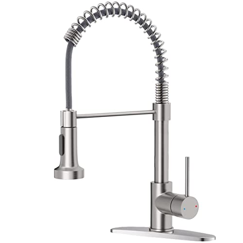 OWOFAN Brushed Nickel Kitchen Faucet with Pull Down Sprayer