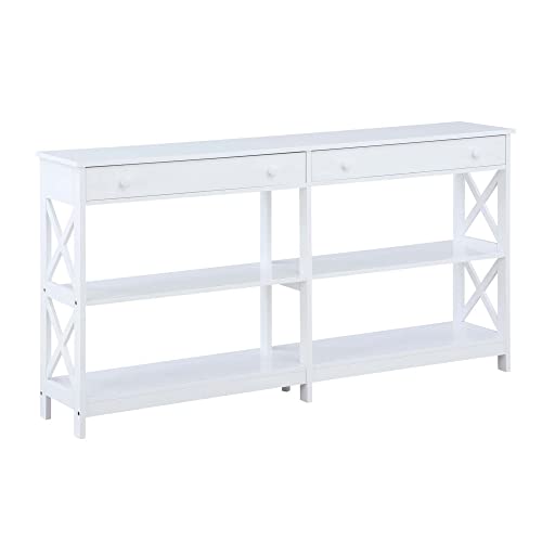 Oxford 2 Drawer Console Table with Shelves - 60"