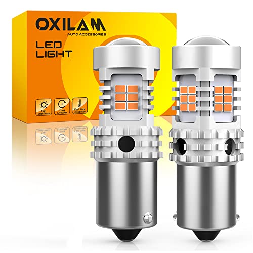 Amber Yellow LED Turn Signal Bulbs - OXILAM 7507 PY21W (2PCS)