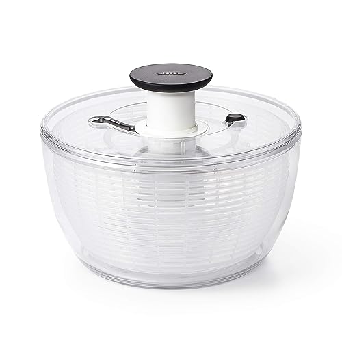 MUELLER Large 5L Salad Spinner Vegetable Washer with Bowl, Anti-Wobble Tech