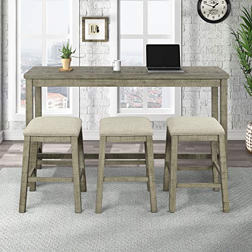 P PURLOVE Counter Height Bar Table Set