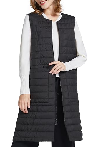 PACIBE Women's Long Puffer Vest
