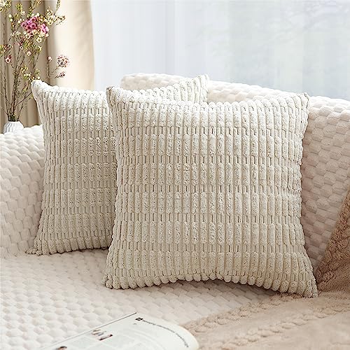 Pack of 2 Corduroy Decorative Throw Pillow Covers