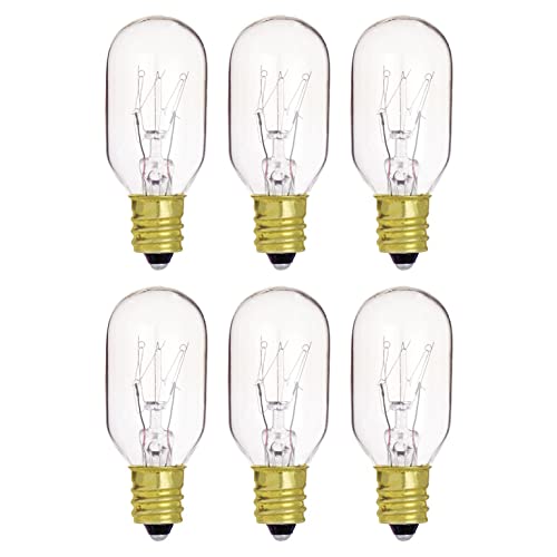 KOR 15W Clear Incandescent Salt Lamp & Appliance Bulb - 6 Pack