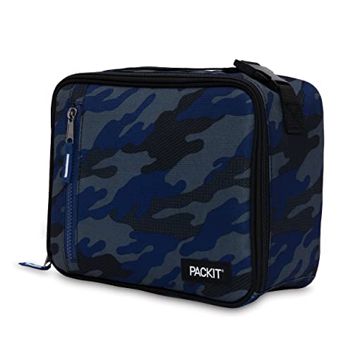 PackIt Freezable Classic Lunch Box Cooler, Sporty Camo Navy