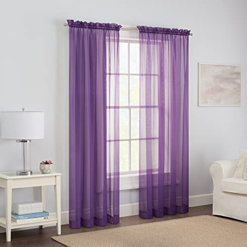 Pairs to Go Victoria Voile Modern Sheer Curtains