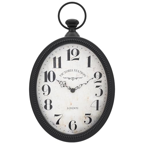 Palimder Retro Oval Wall Clock