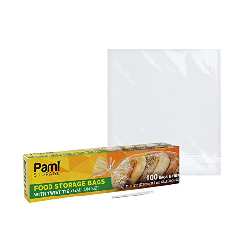 PAMI Food Storage Bags with Twist Ties