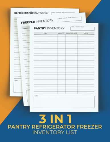 Pantry Refrigerator Freezer Inventory List
