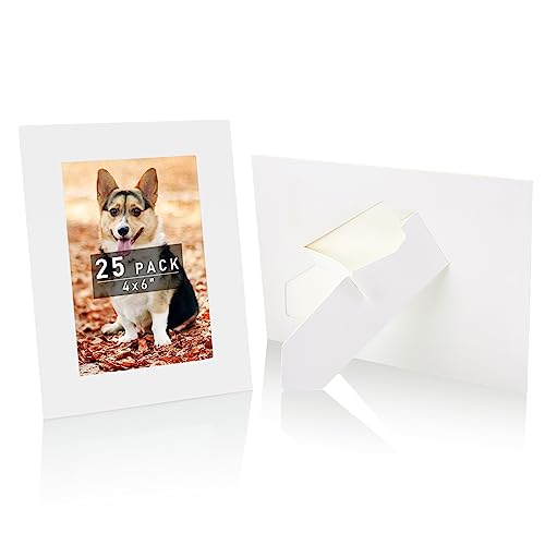Juvale Cardboard Photo Picture Frame Easel (50 Pack) 4 x 6 Inches, Kraft