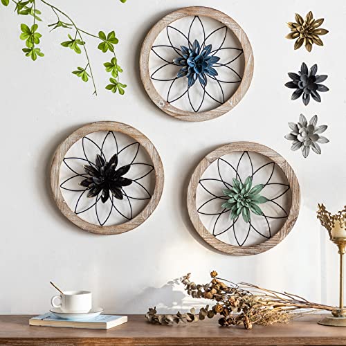 Paquesta Farmhouse Wall Decor with Interchangeable Flowers