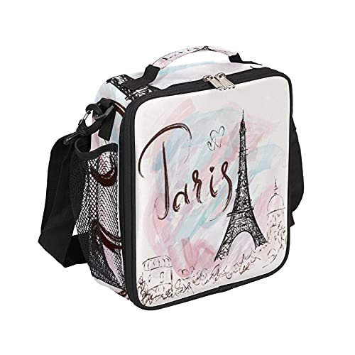 Paris Eiffel Tower Lunch Box for Kids - Waterproof Insulated Lunch Bag Cooler Tote