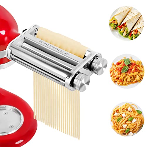 Gvode Pasta Attachment for KitchenAid Stand Mixer Included Pasta