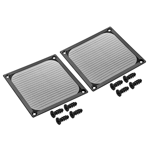 PATIKIL Fan Filter Grills with Screws, Aluminum Frame Stainless Steel Mesh Dustproof Cover