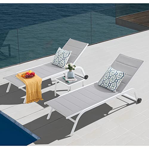 Patiorama Outdoor Patio Chaise Lounge Chair Set