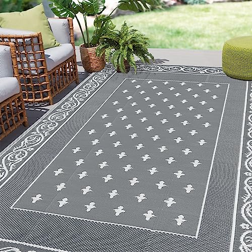 Ashler Outdoor Plastic Straw Rug Waterproof for Patio, Clearance Reversible  Camping Mats, 5x8 Large Outdoor Area Rugs with Carrying Bag, for RV