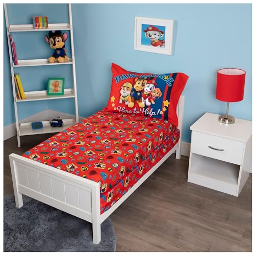 Paw Patrol Toddler Bed/Crib Sheet Set, Red