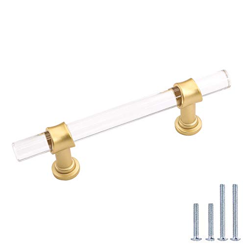 Peaha 10 Pack Gold Acrylic Kitchen Cabinet Handles