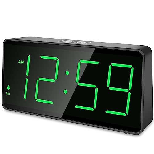 Peakeep Digital Clock - Battery Operated Alarm Clock for Heavy Sleepers, Seniors