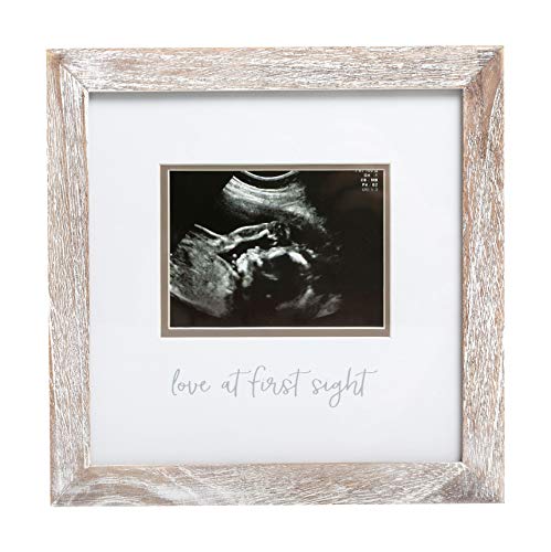 Pearhead Rustic Sonogram Photo Frame: Gender-Neutral Nursery Décor