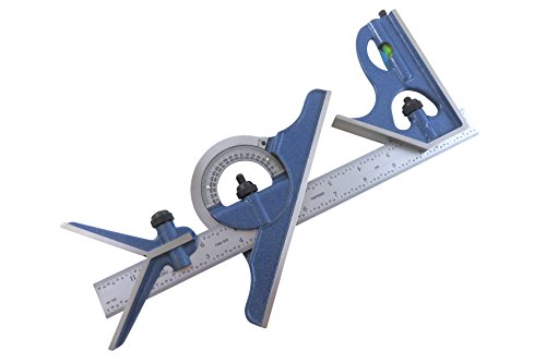 PEC 12" 16R Machinist Square with Reversible Protractor