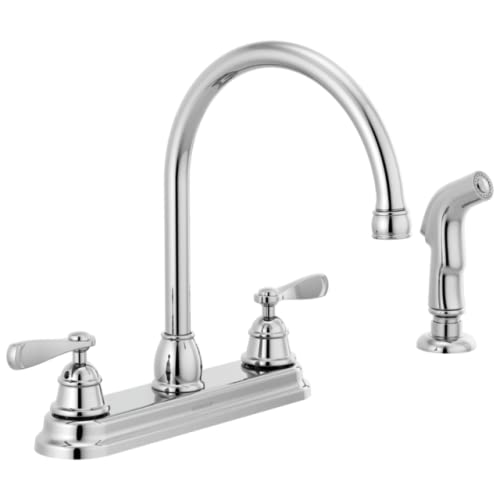 Peerless Two Handle Deck Mount Kitchen Faucet in Chrome