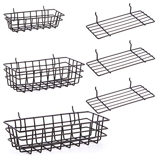 Pegboard Baskets and Racks, Organize Tools, 6 Piece Set