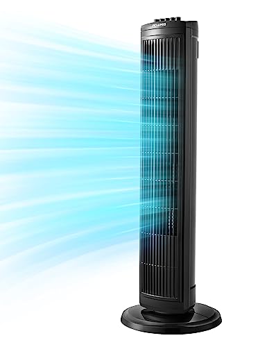 PELONIS Tower Fan with 3 Speed Settings and Auto-off Timer