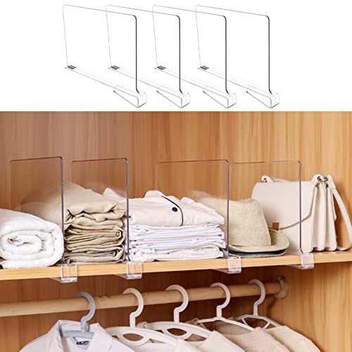 PENGKE 4 Pack Shelf Dividers for Closet Organization