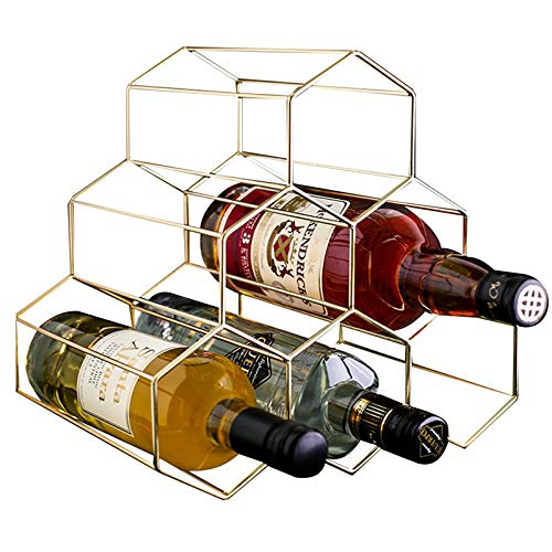 PENGKE Freestanding Wine Rack - 6 Bottle Countertop Storage