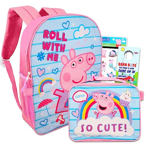 Peppa Pig Backpack Lunch Box Set For Kids
