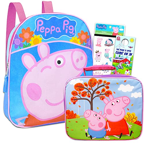 Peppa Pig Mini Backpack with Lunch Box Set for Kids