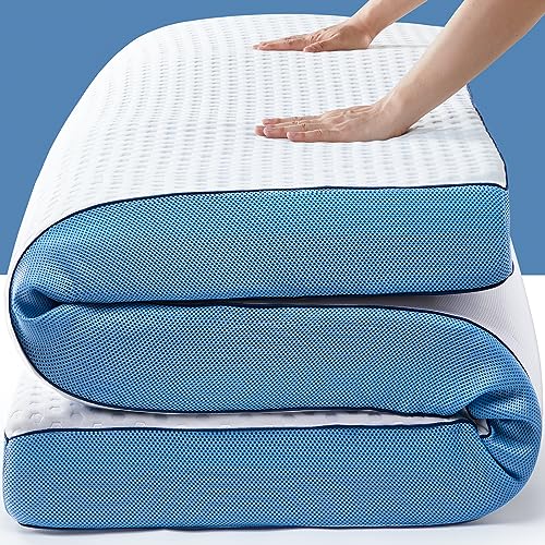 PERLECARE 3 Inch Memory Foam Mattress Topper - Cooling Gel-Infused Bed Topper