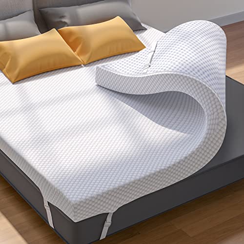 PERLECARE Gel Memory Foam Mattress Topper - Twin XL