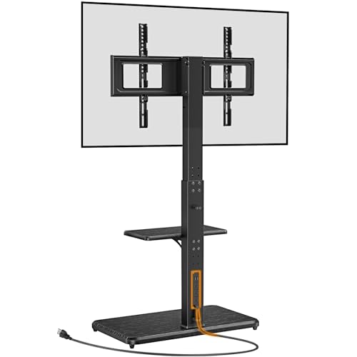 Perlegear Floor TV Stand with Power Outlet