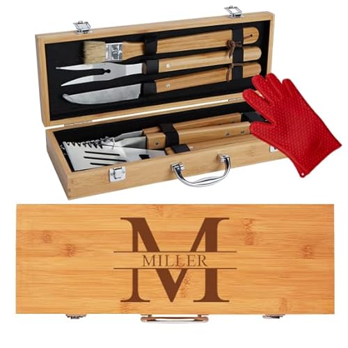 Personalized BBQ Set, Custom Grill Utensil Set - 10 pc