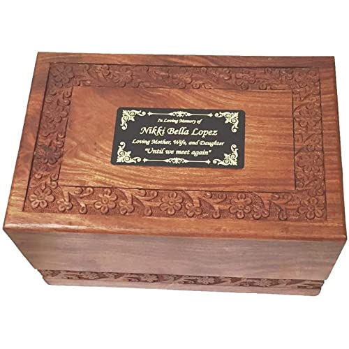 Personalized Wooden Engraved Cremation Urn