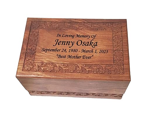 Personalized Wooden Funeral Urn