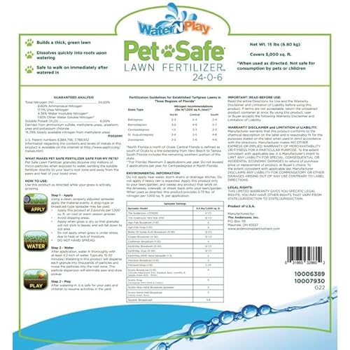 Pet Safe Lawn Fertilizer 5M - 5000 sqft Coverage