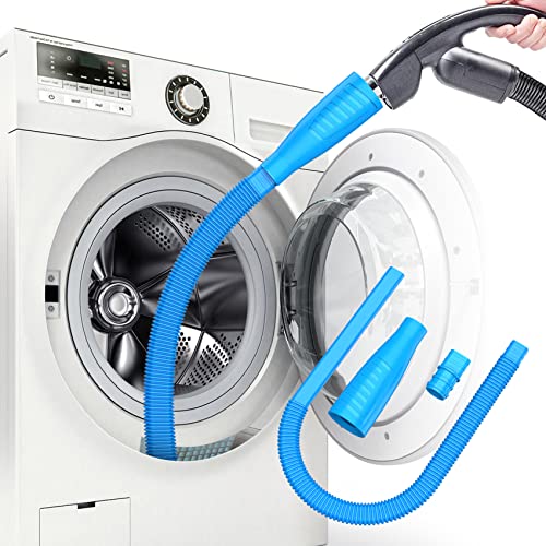 PetOde Dryer Vent Cleaner Kit, Dryer Lint Vacuum Attachment Universal Lint Trap Vacuum Attachment Lint Remover Blue