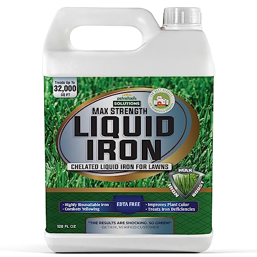 PetraTools Liquid Iron Lawn Fertilizer - EDTA-Free, USA-Made (1 Gal)