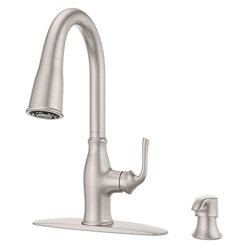 Pfister Rosslyn Kitchen Faucet with Pull Down Sprayer and Soap Dispenser